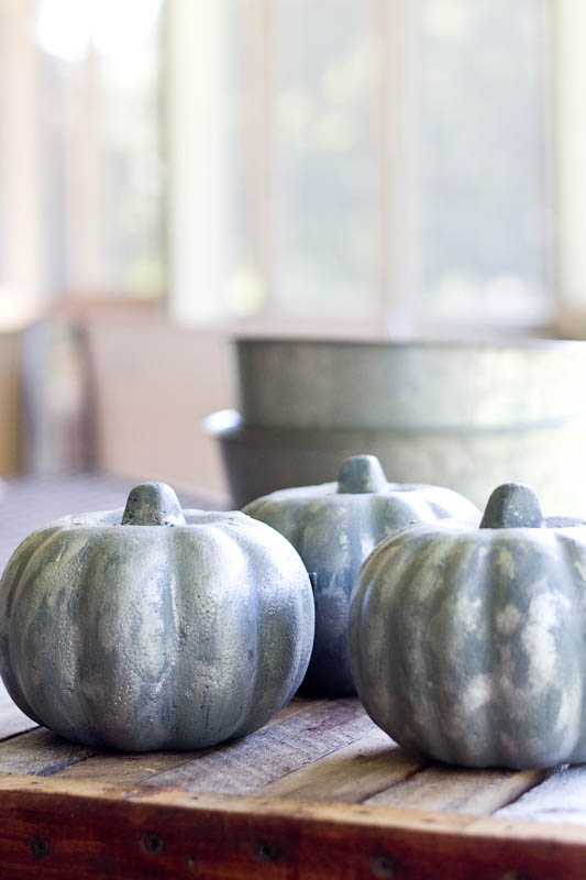 DIY Galvanized Pumpkins