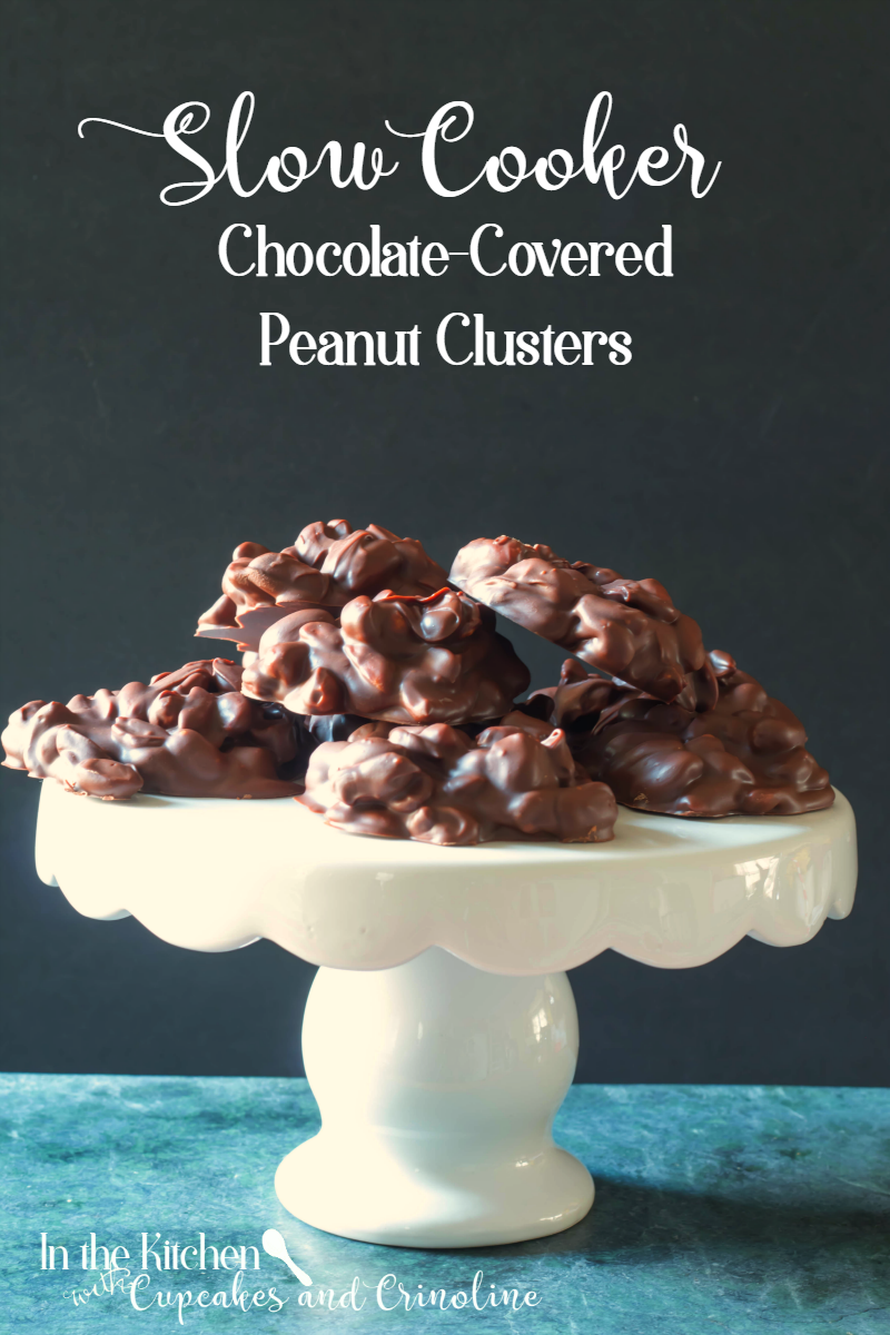 Slow Cooker Chocolate-Covered Peanut Clusters | Cupcakes and Crinoline