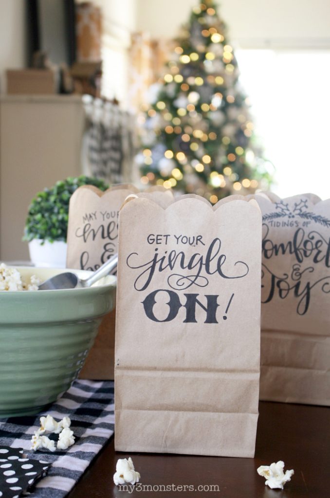 Hand-lettered Holiday Treat Bags | Lolly Jane 