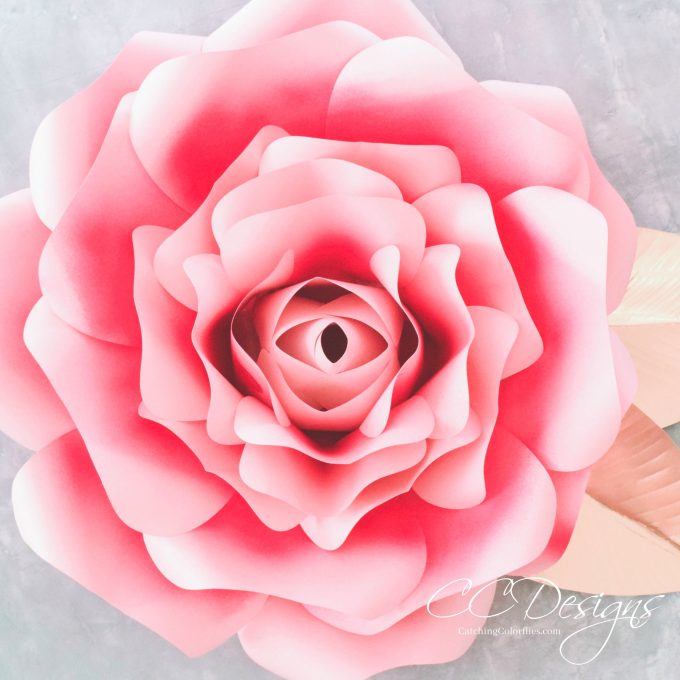 Paper Flower Alora Garden Rose | Burlap and Blue