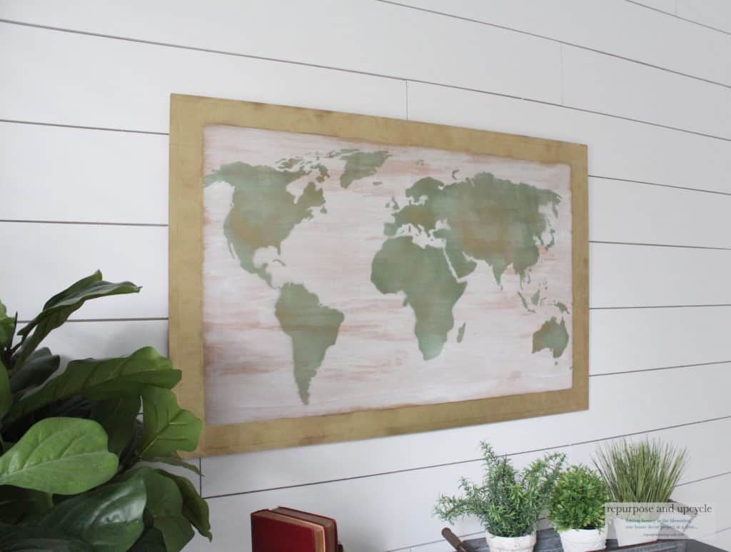 DIY World Map Art On Wood | Repurpose and Upcycle