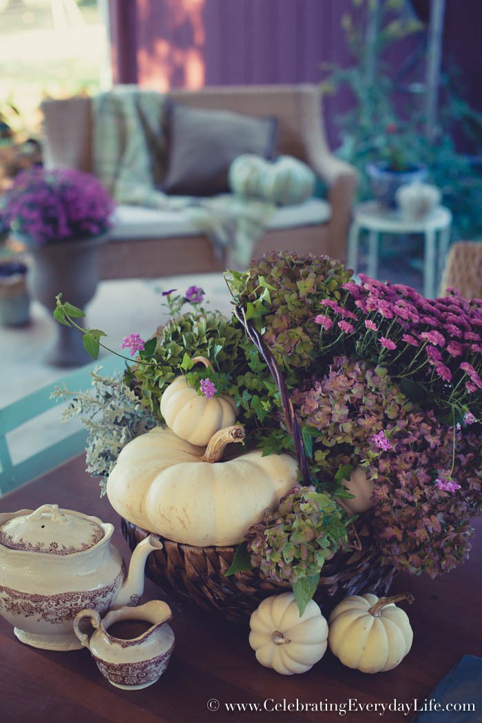 How To Make An Easy Purple Fall Floral Arrangement | Celebrating Everyday Life