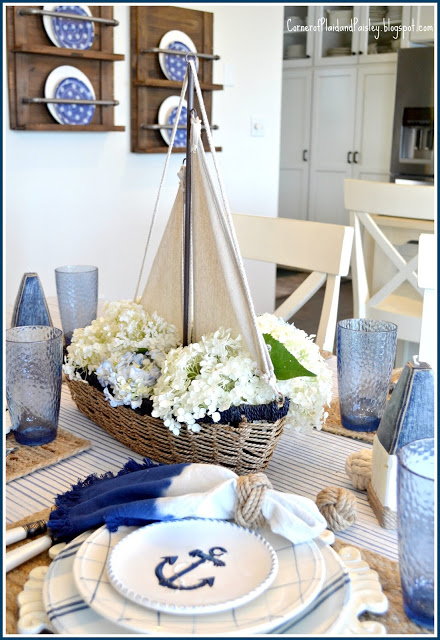Nautical Tablescape | Corner of Plaid and Paisley 