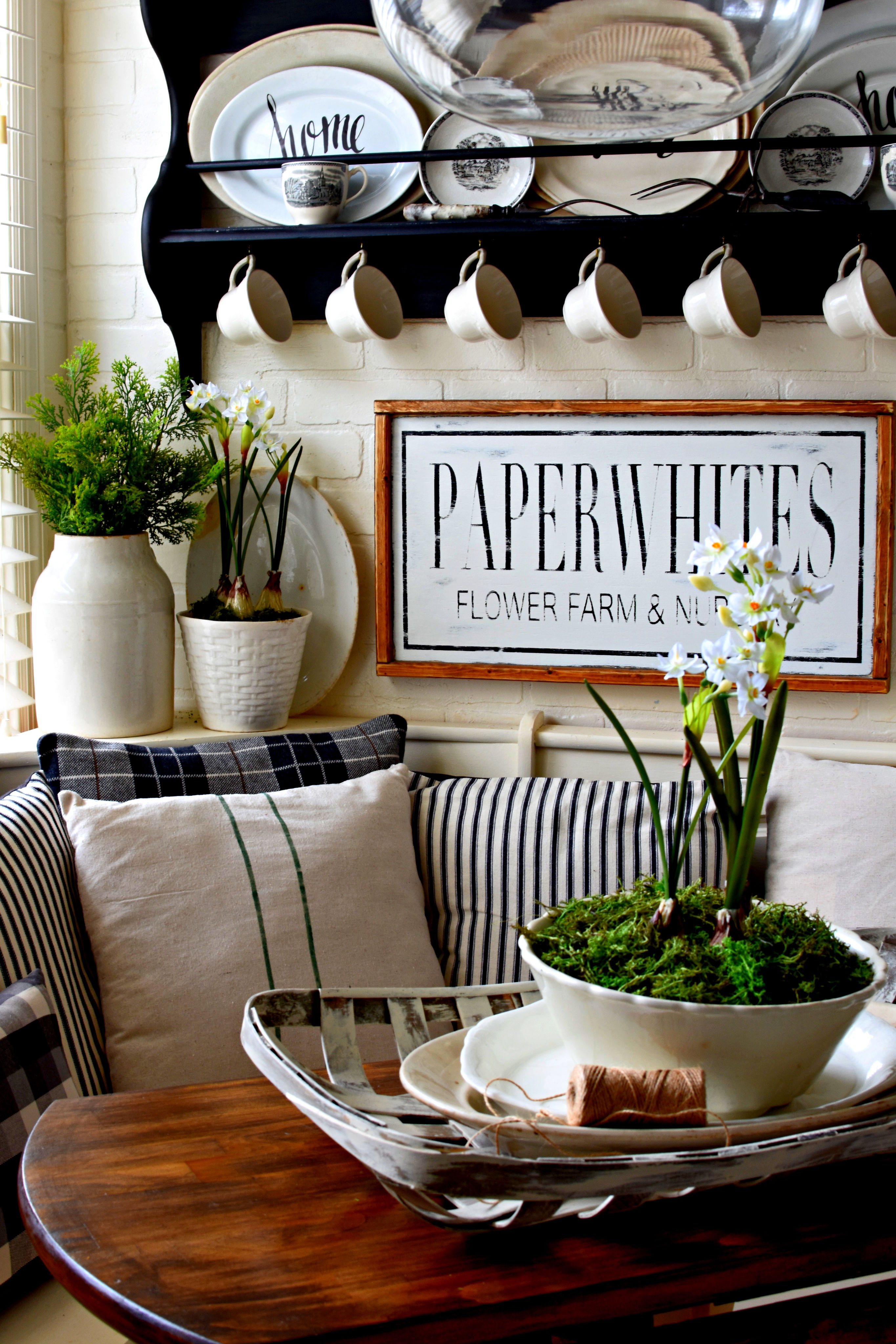 Winter Decorating with Paperwhites | Follow The Yellow Brick Home 