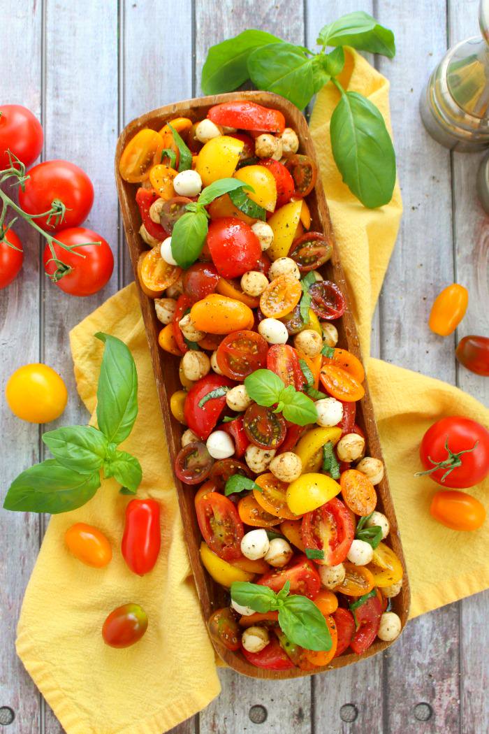  Tomato Basil Mozzarella Salad | Delightful E Made 