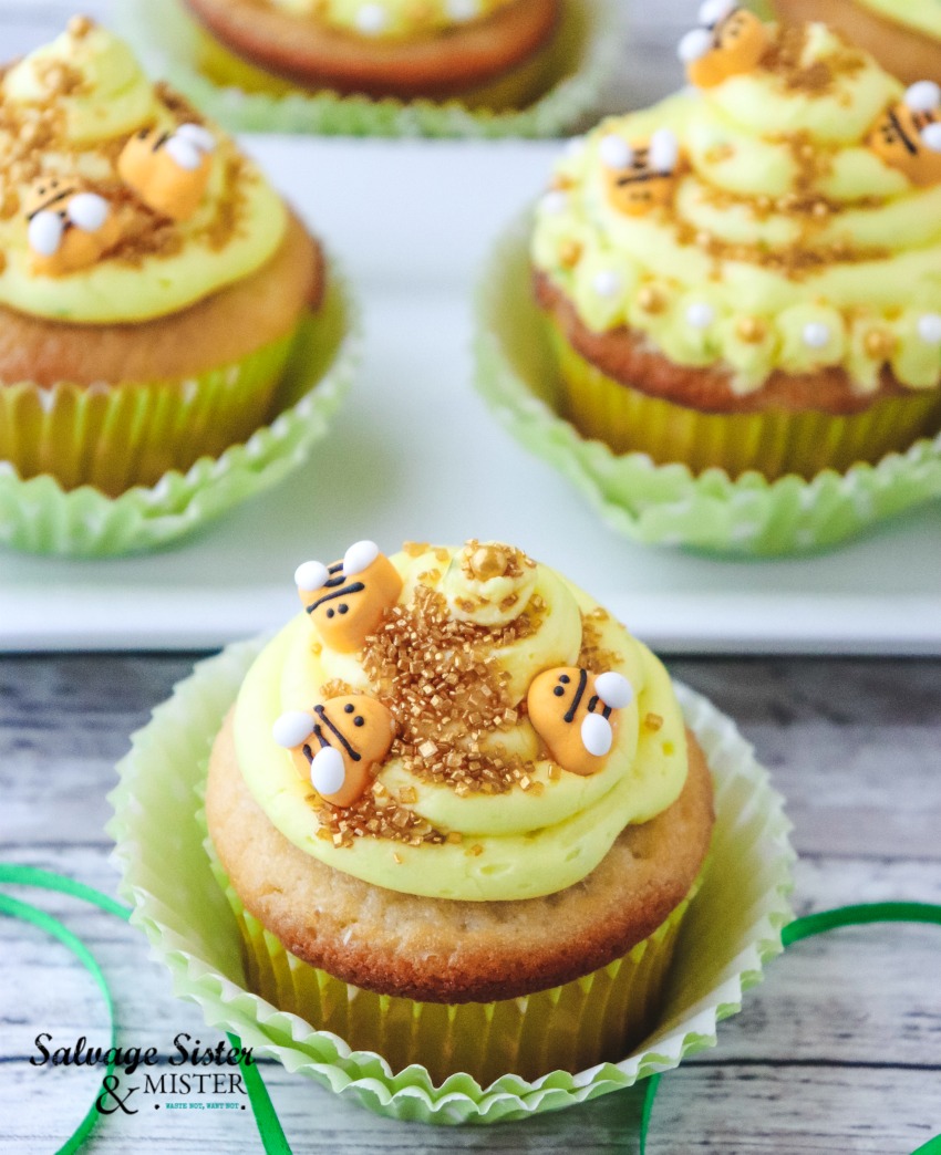 Lemon Beehive Cupcakes | Salvage Sister & Mister